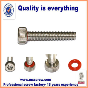 Stainless steel cap sealing machine screw with silicon washer