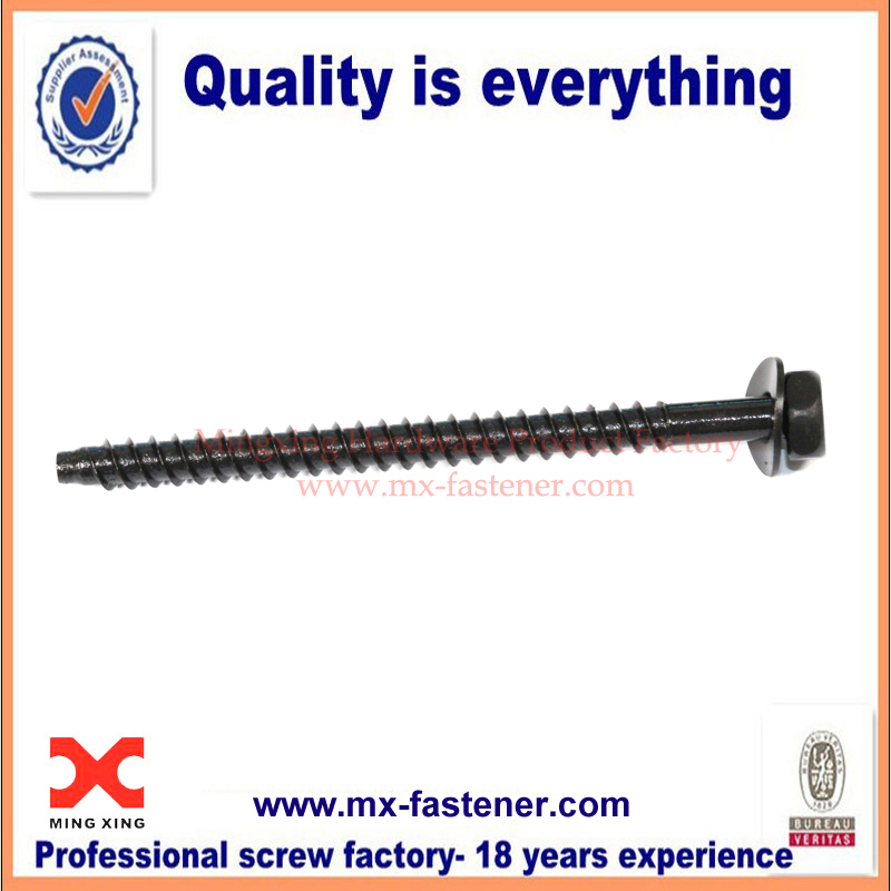 Hex head bolt with wave washer and beam end