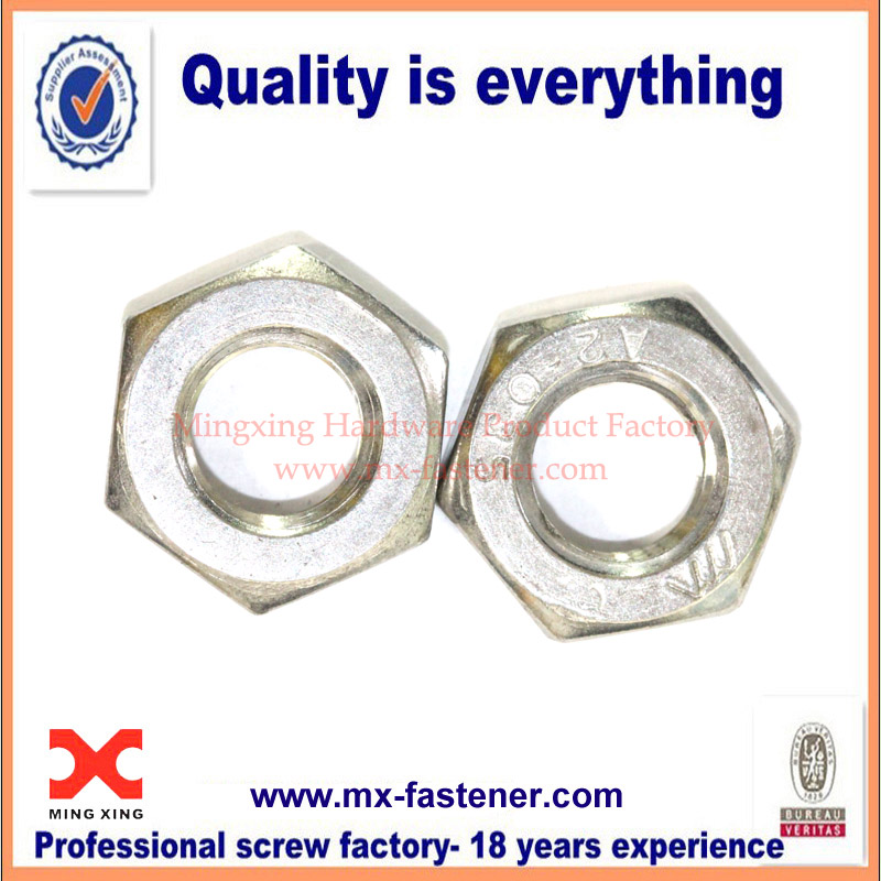 Hexagon stainless steel A2 nuts