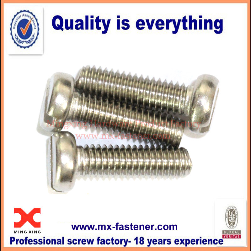 Stainless steel metric slotted  button head screw