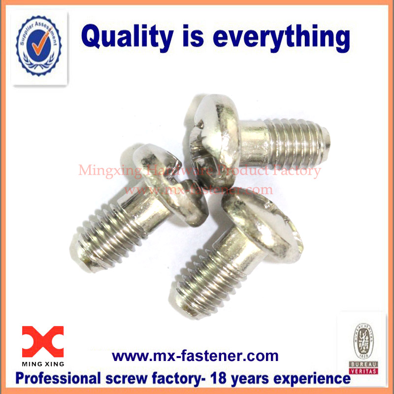 Pozidriv slotted partial thread stainless steel screw